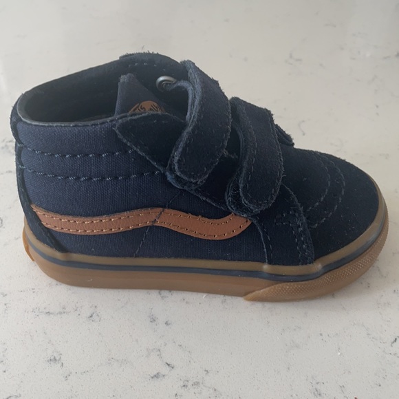 Vans Navy and Tan Suede Shoes - Toddler 5 - Picture 3 of 9